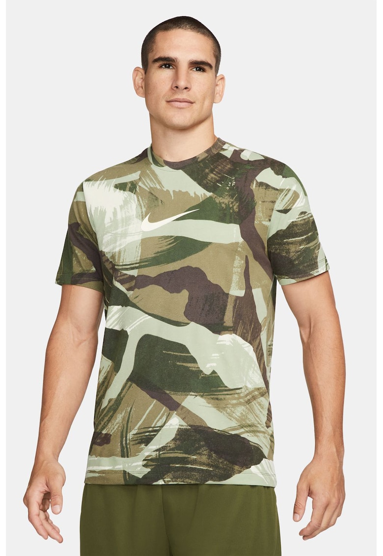 Tricou cu decolteu la baza gatului pentru fitness Tee Camo