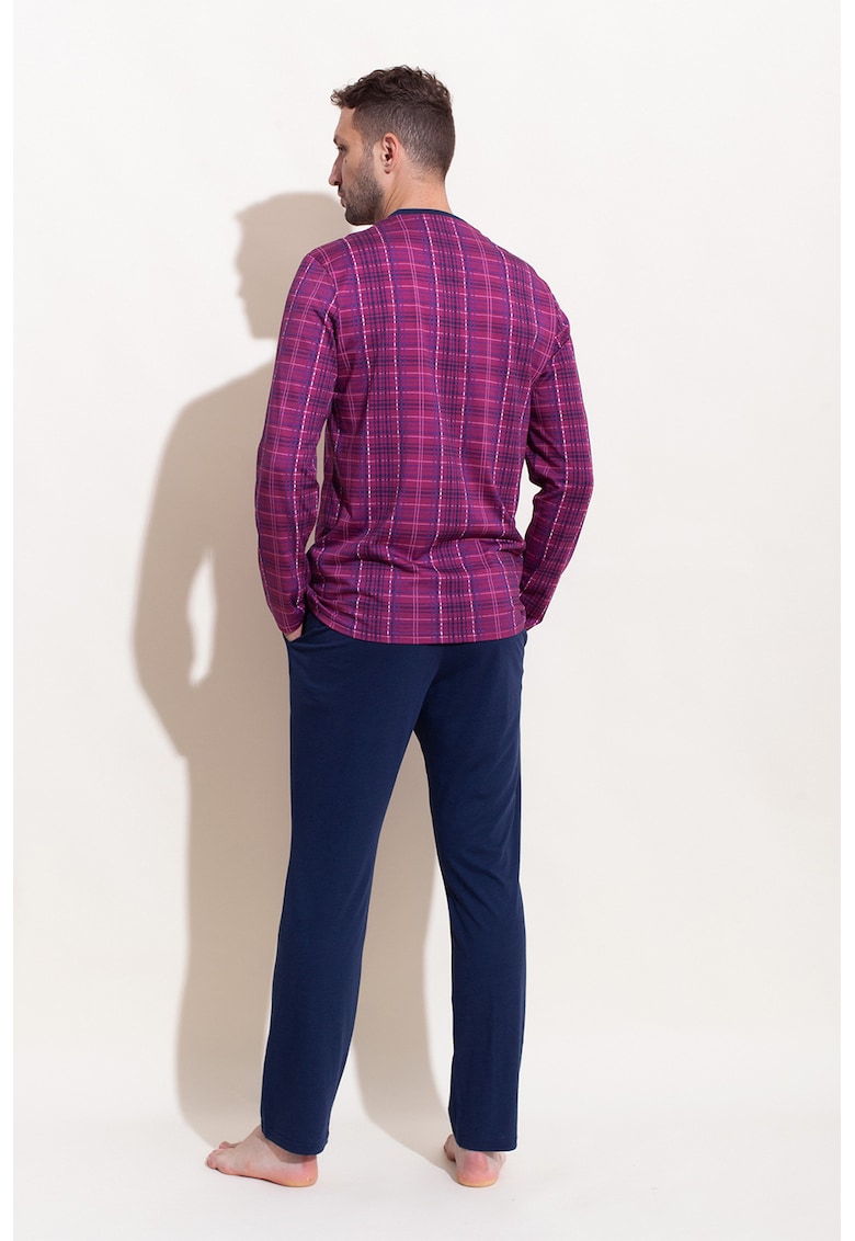 Pijama din amestec de modal cu model in carouri Chess