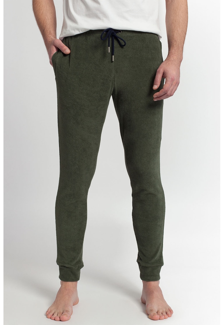 Pantaloni de casa cu snur in talie rich