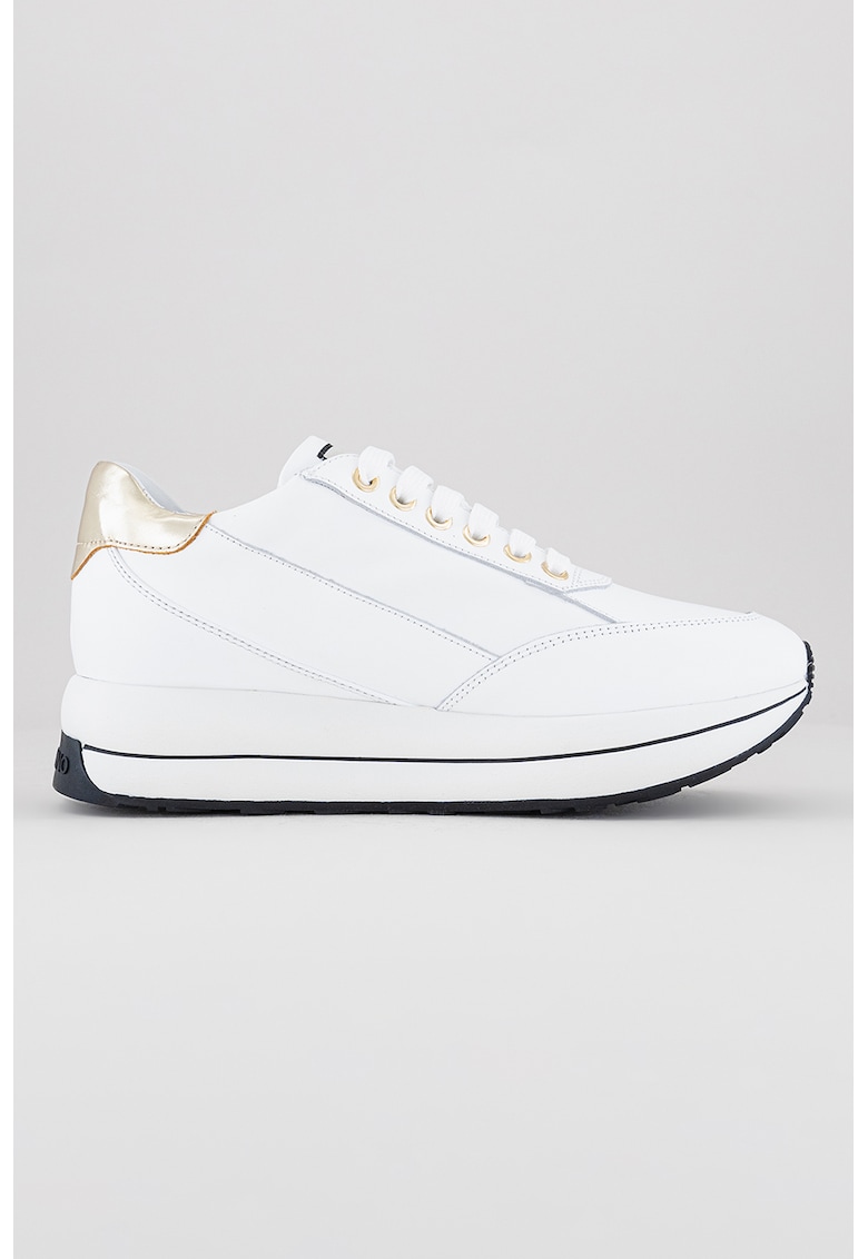 Pantofi sport de piele cu logo in relief