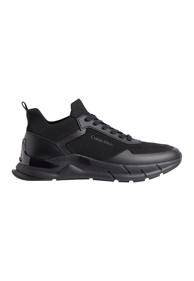 Pantofi sport de piele ecologica cu garnituri din material textil