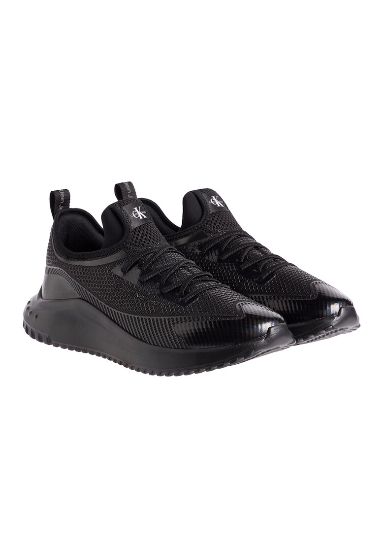 Pantofi sport din material textil cu detalii peliculizate