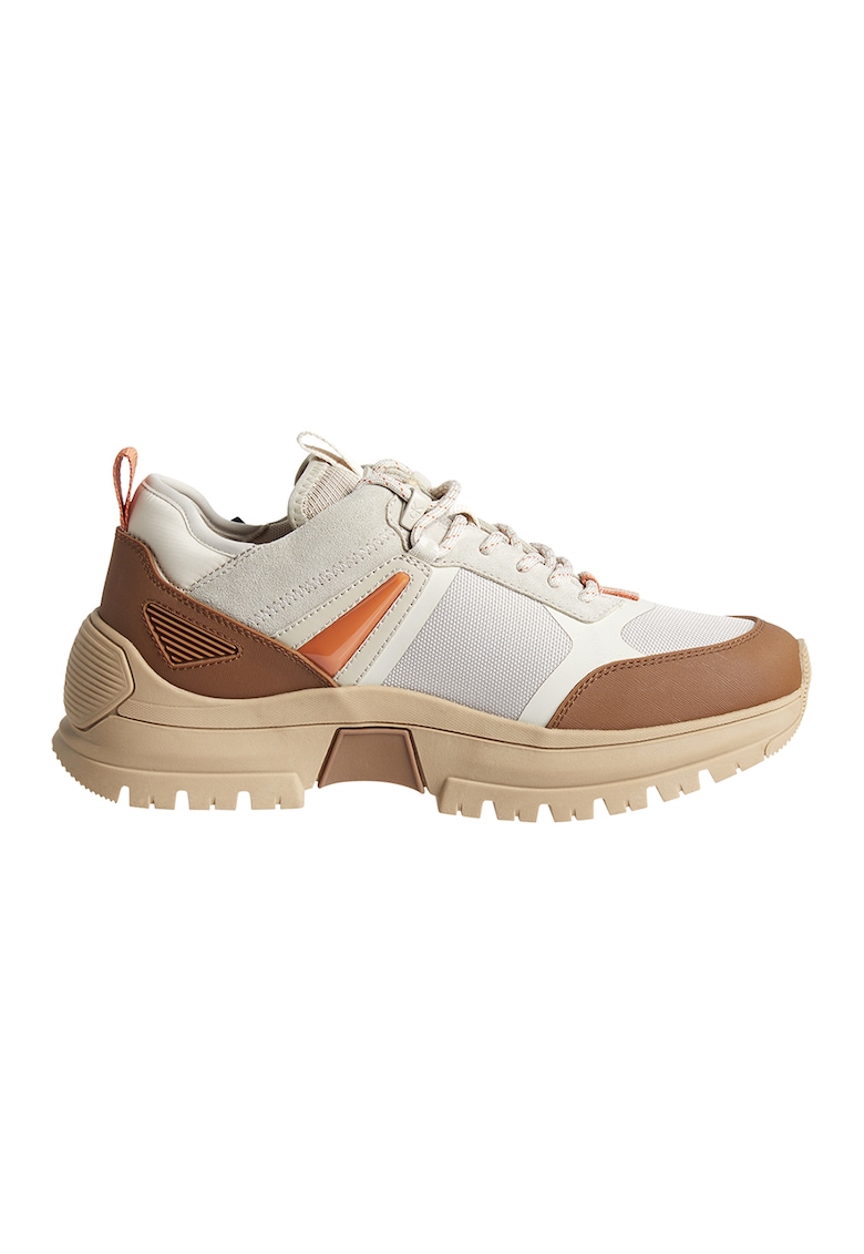 Pantofi sport cu segmente de piele
