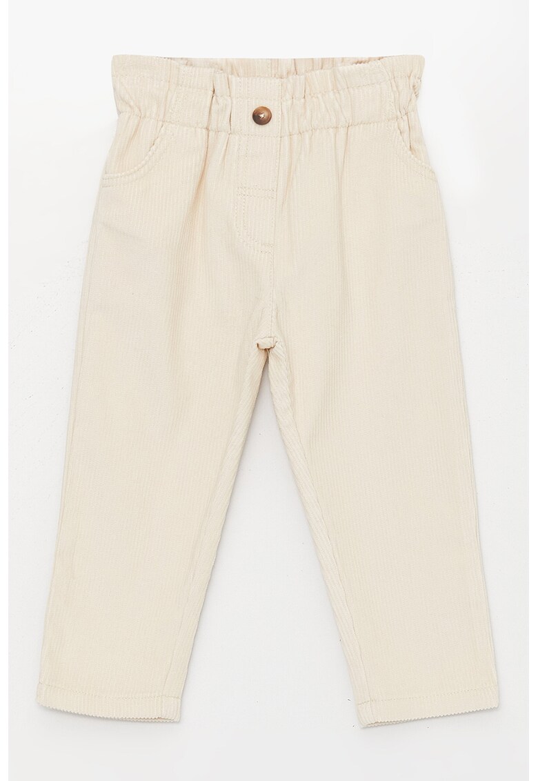 Pantaloni din reiat cu talie elastica