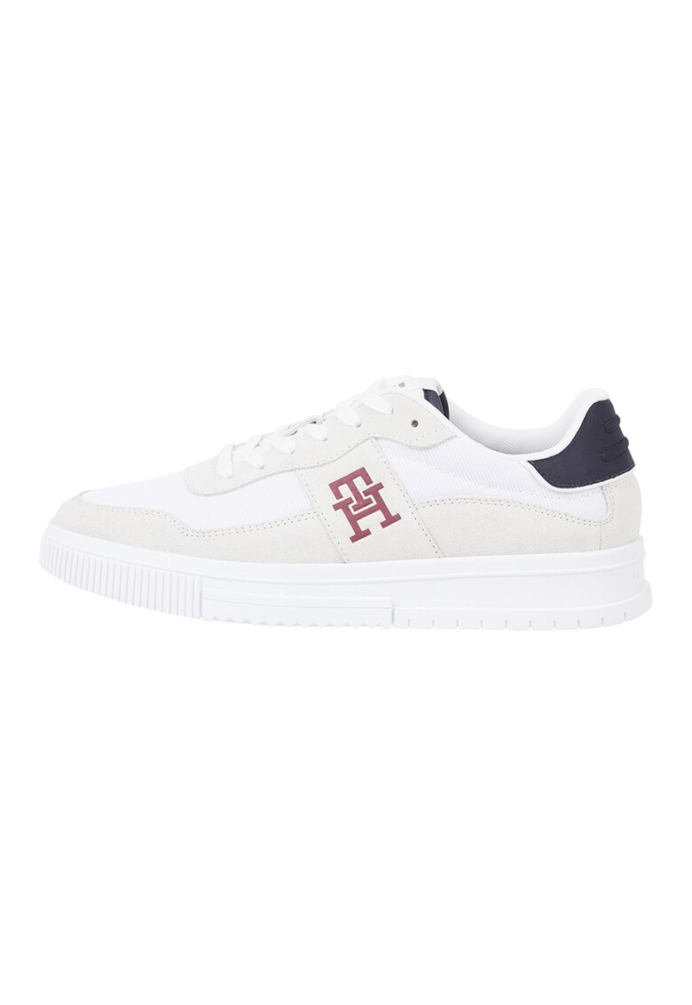 Pantofi sport low-cut cu garnituri de piele intoarsa