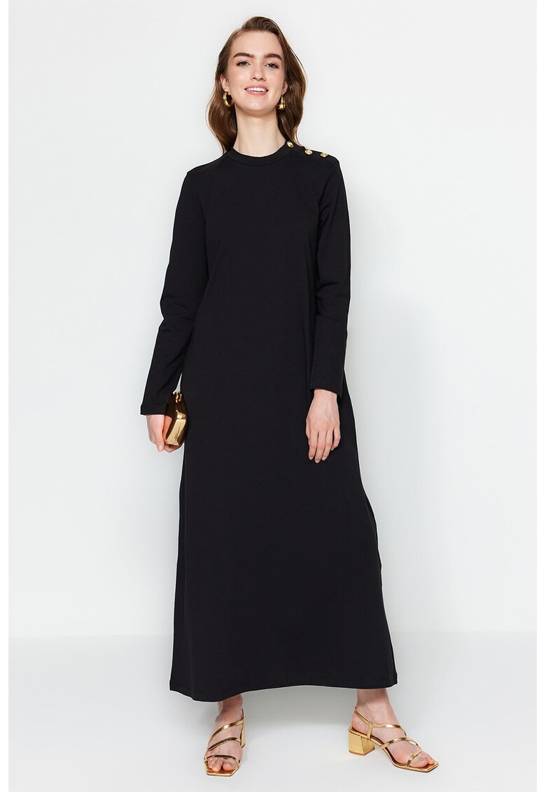 Rochie maxi cu maneci lungi