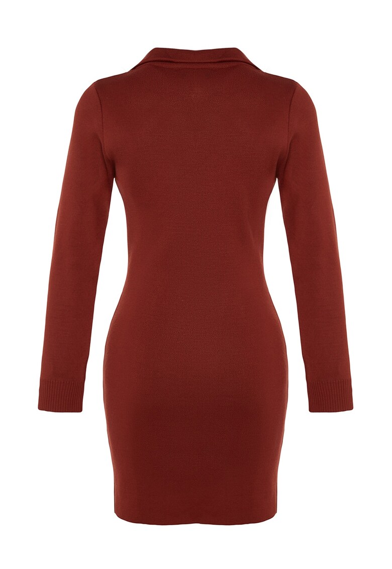 Rochie-pulover cu fenta cu fermoar
