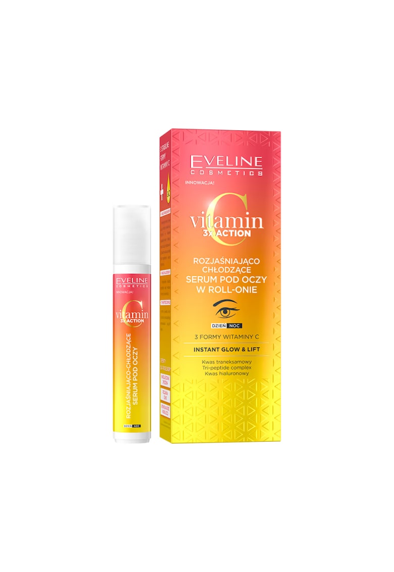 Ser pentru ochi cu efect de iluminare roll-on Vitamin C 3x Action - 15 ml