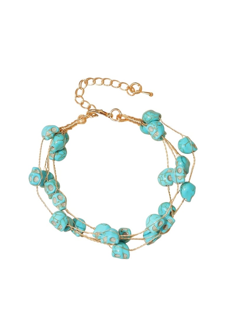 Bratara aurie - cu pietre turquoise - Liezel C14 -