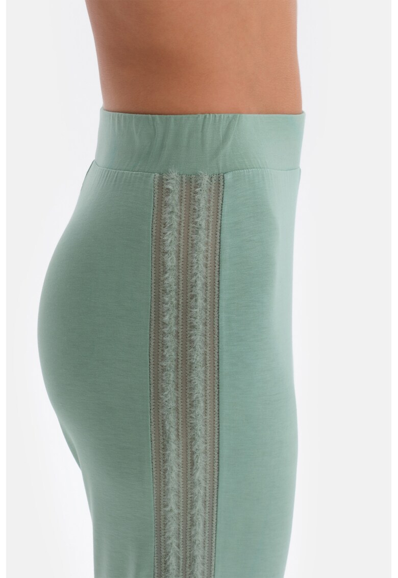Pantaloni de pijama cu benzi laterale contrastante