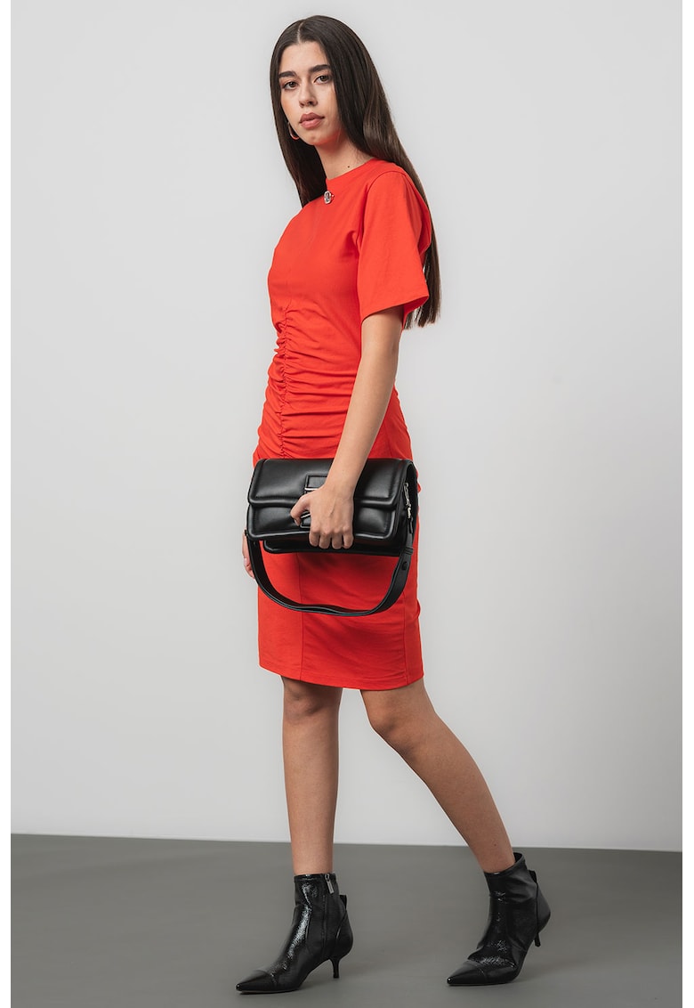 Rochie din bumbac organic cu logo