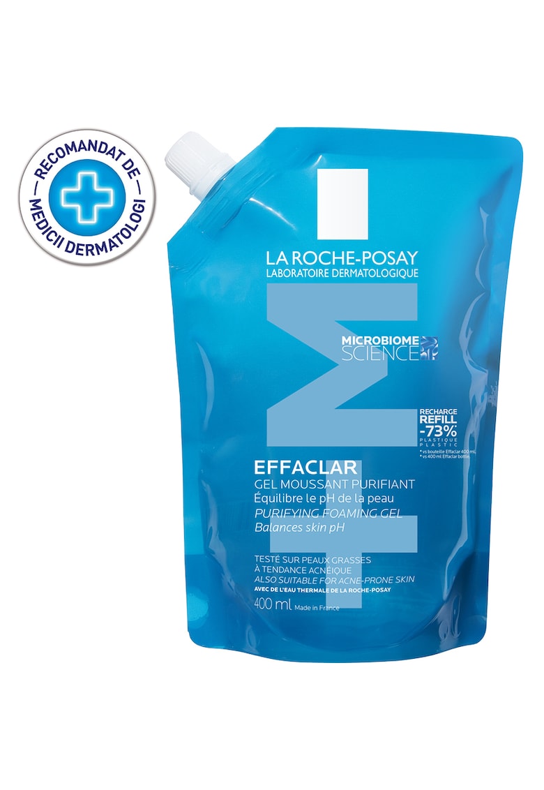 Gel spumant de curatare purifiant  Effaclar +M pentru piele grasa cu tendinta acneica - anti-imprefectiuni