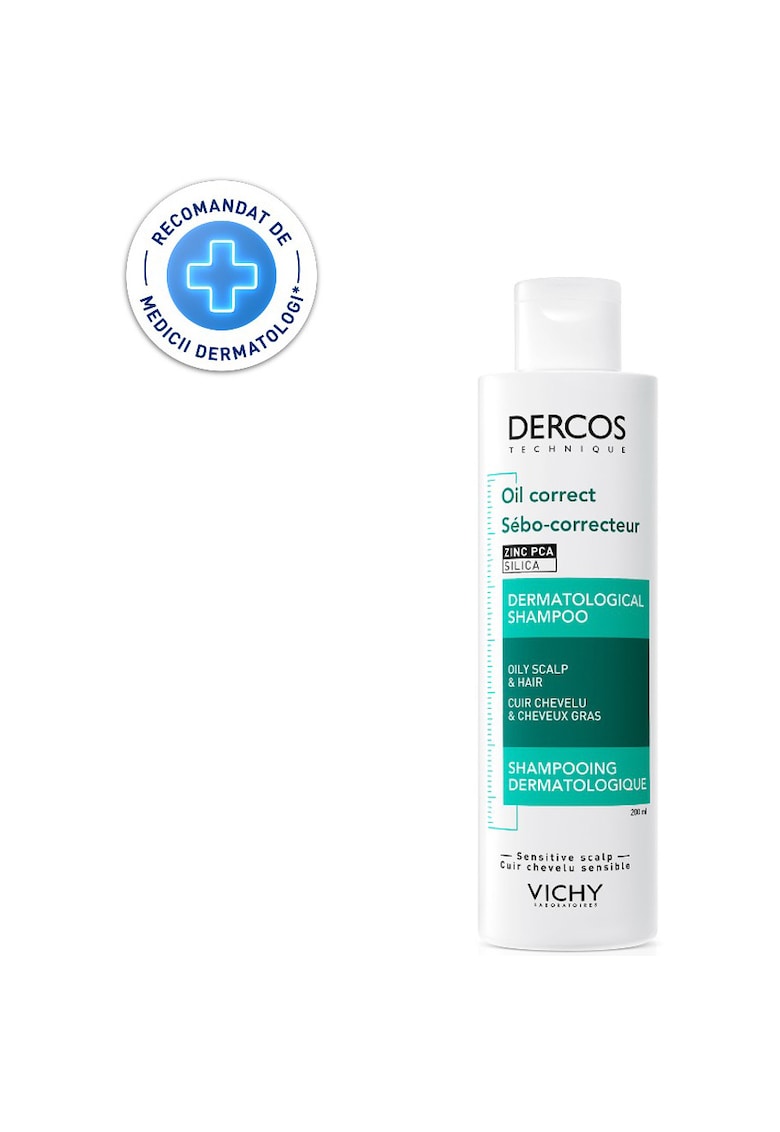 Sampon tratament sebocorector Dercos pentru scalp cu exces de sebum - 200ml