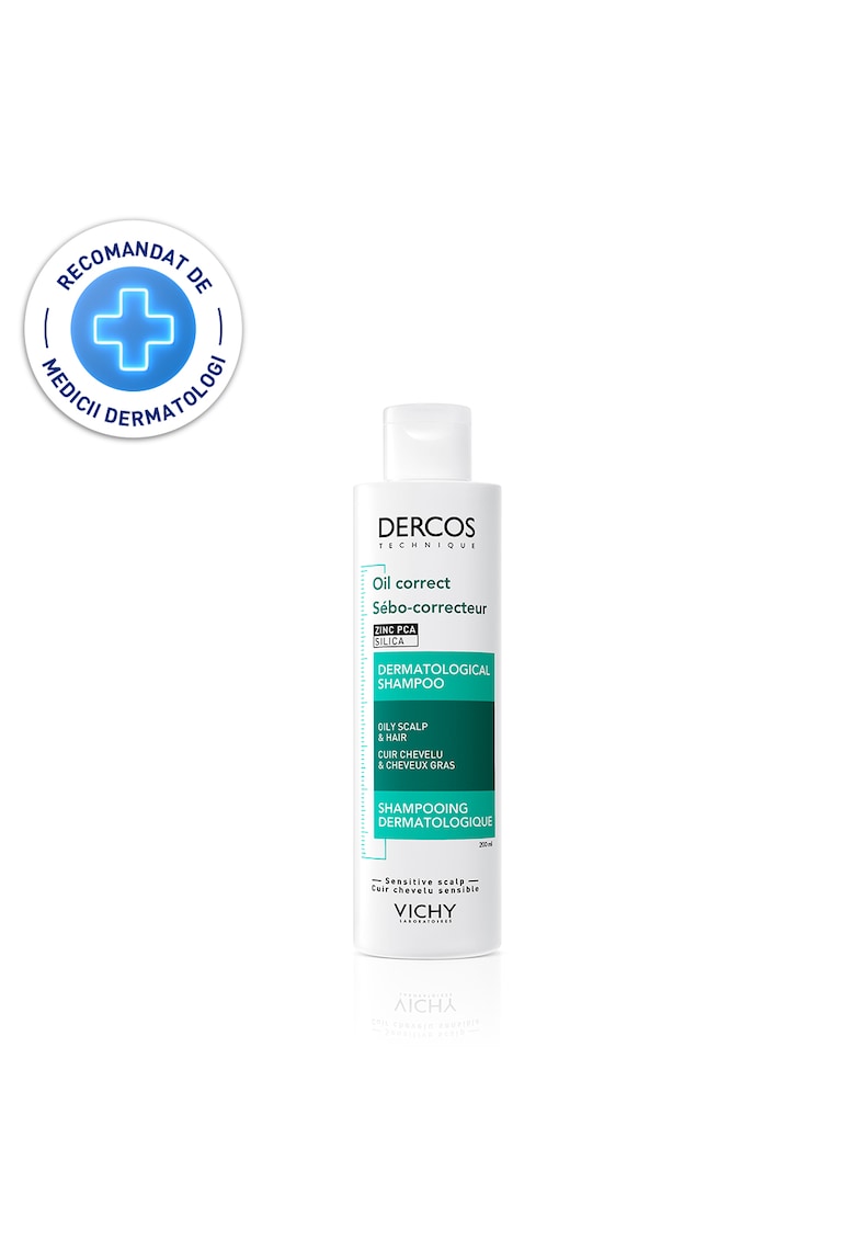 Sampon tratament sebocorector Dercos pentru scalp cu exces de sebum - 200ml