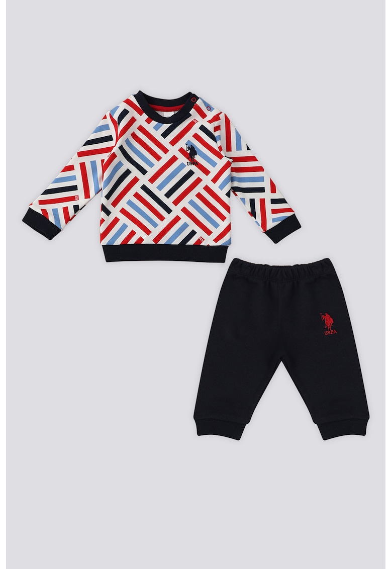 Set de bluza de trening cu model si pantaloni de trening