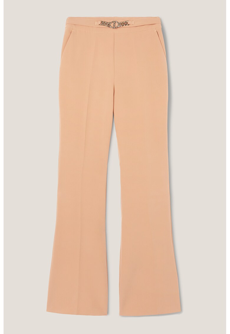 Pantaloni evazati cu talie inalta