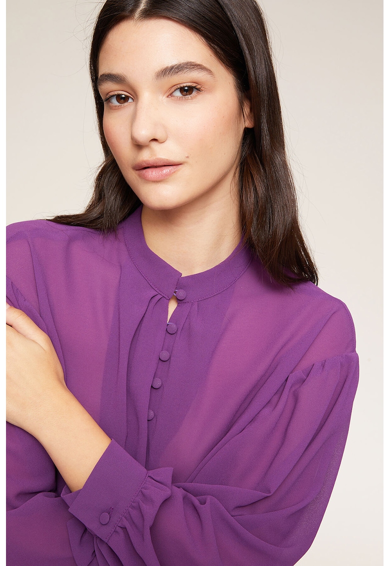 Bluza semitransparenta cu maneci cazute