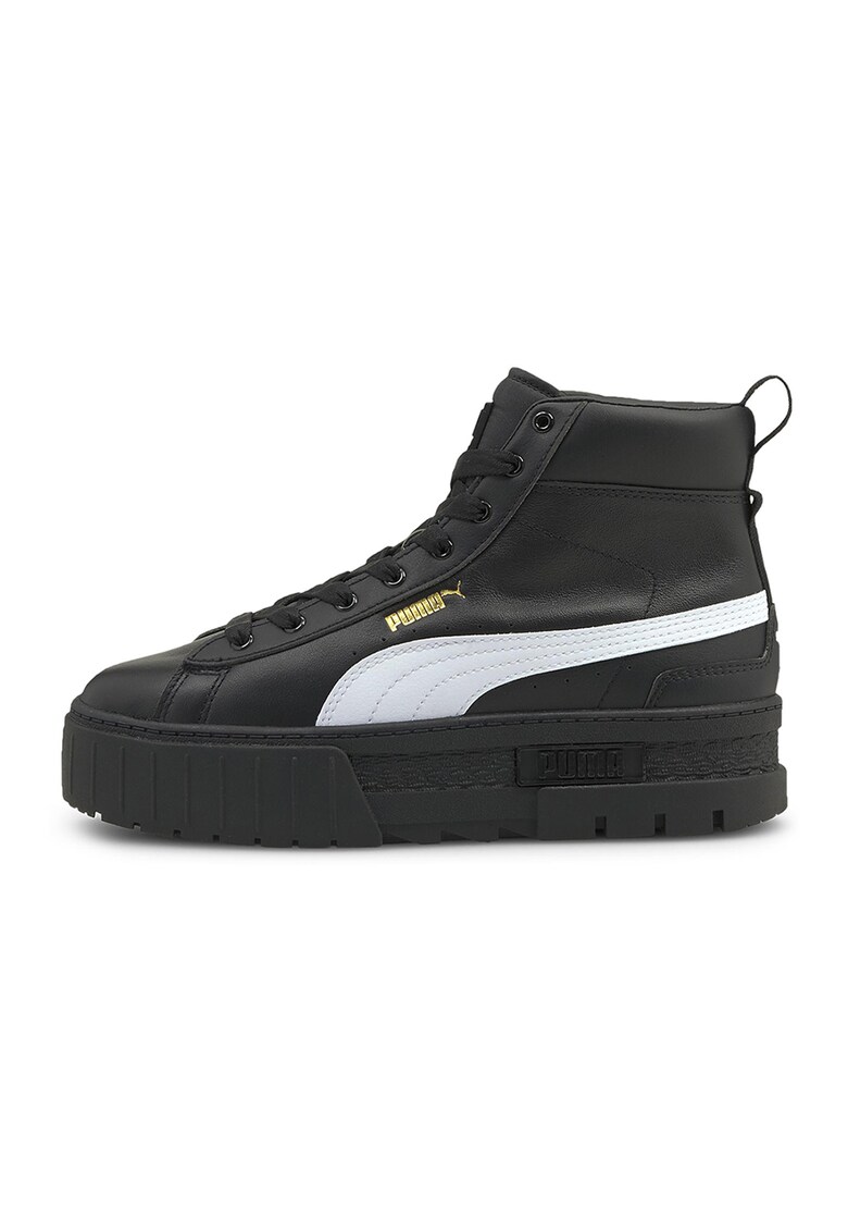 Pantofi sport high-top de piele cu insertii de piele ecologica Mayze