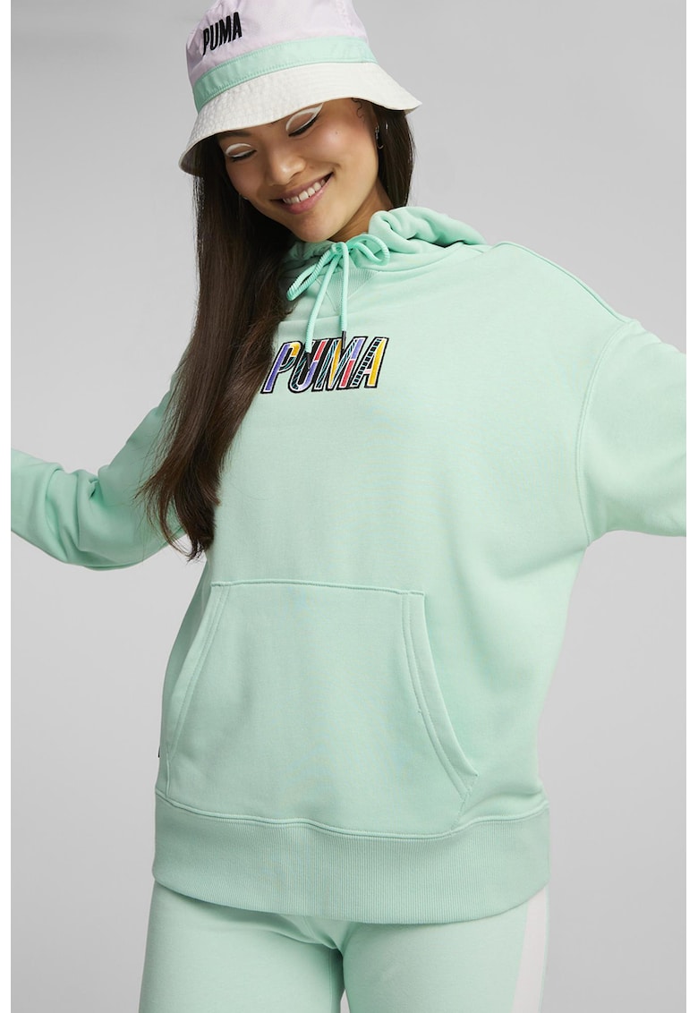 Hanorac cu maneci cazute SWxP - Verde menta