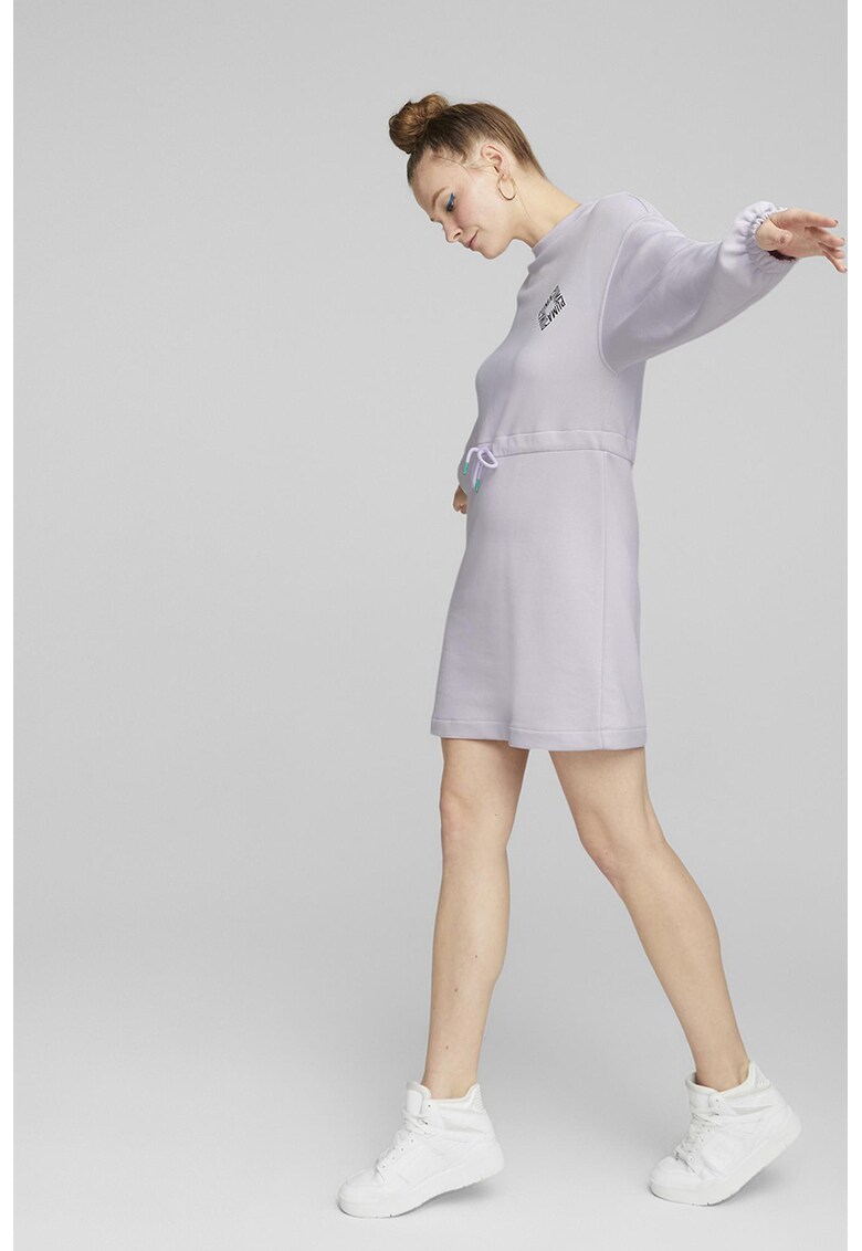 Rochie-bluza sport cu snur de ajustare in talie