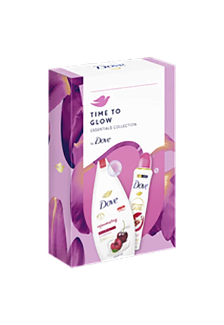 Set cadou : Gel de dus Dove Rejuvenating - 250 ml + deodorant spray Dove Pomegranate & Lemon Verbena - 150 ml