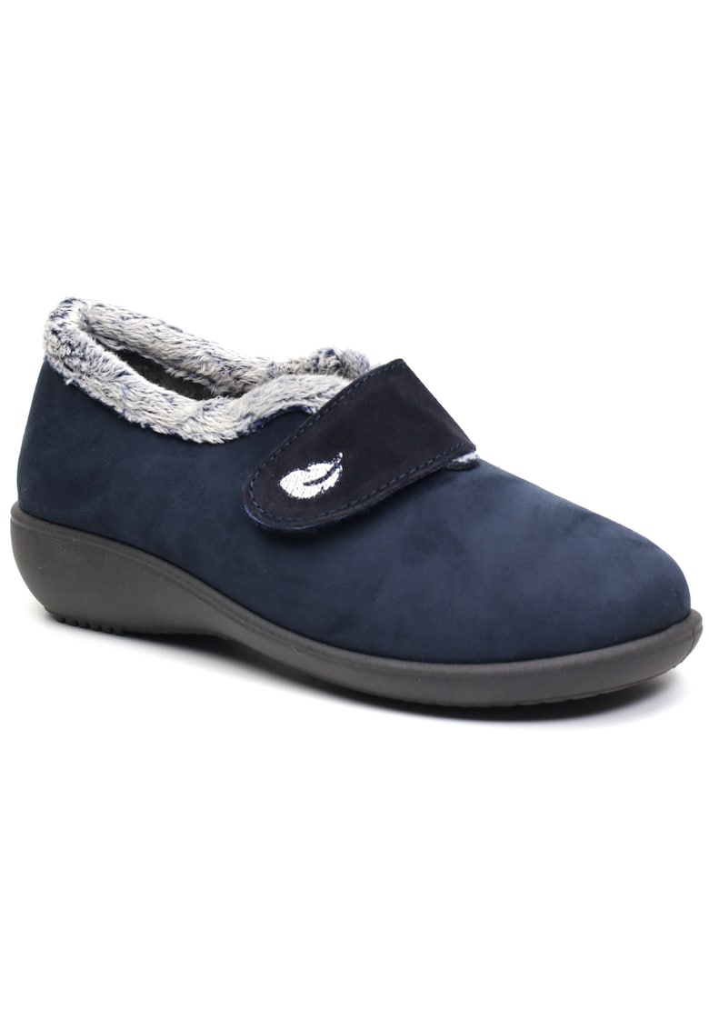 Papuci casa dama R14117 bleumarin