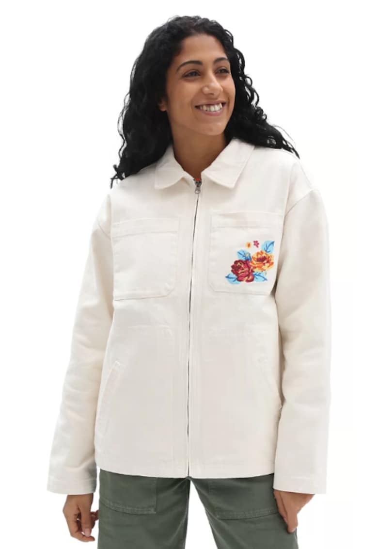 Jacheta lejera cu detaliu brodat Needlework