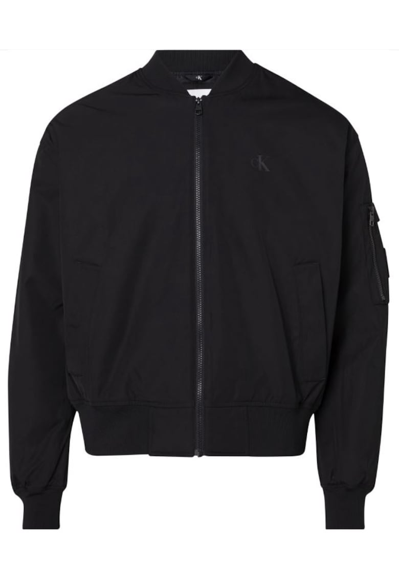 Jacheta barbati tip bomber cu croiala Regular Fit negru