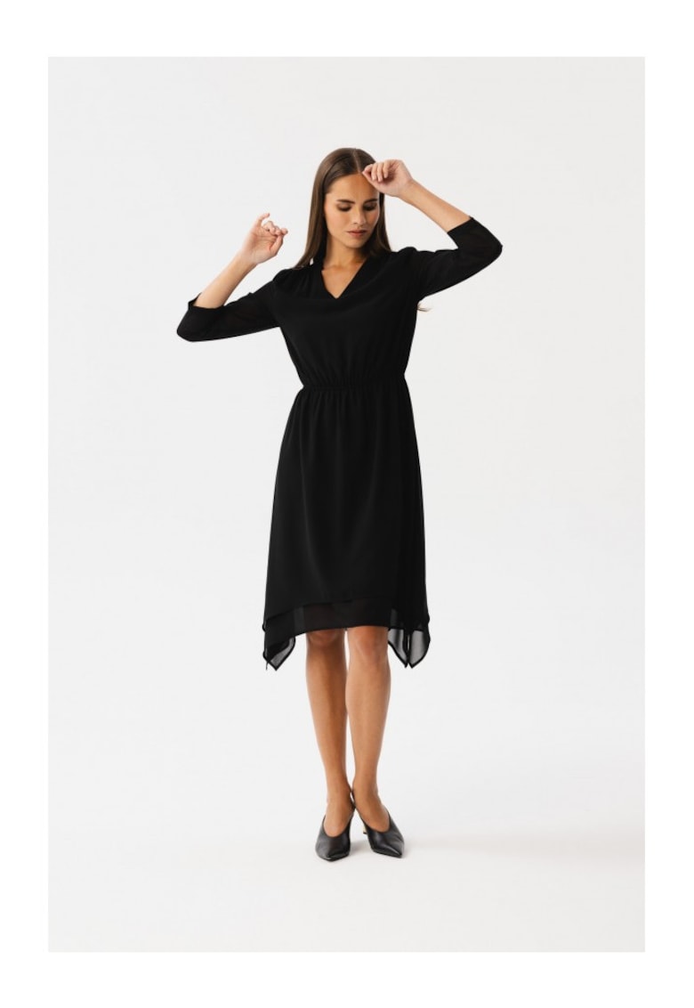 Rochie dama asimetrica -  Spumados - neagra