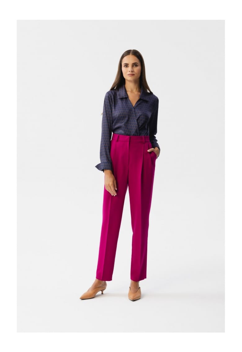 Pantaloni eleganti de dama - Anigran - pruna