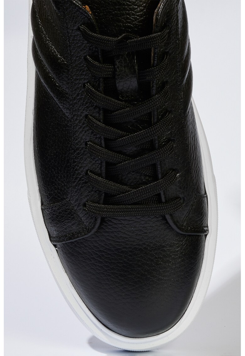 Pantofi sport din piele cu model uni