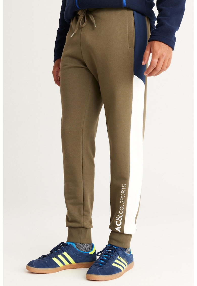 Pantaloni de trening din amestec de bumbac cu croiala conica