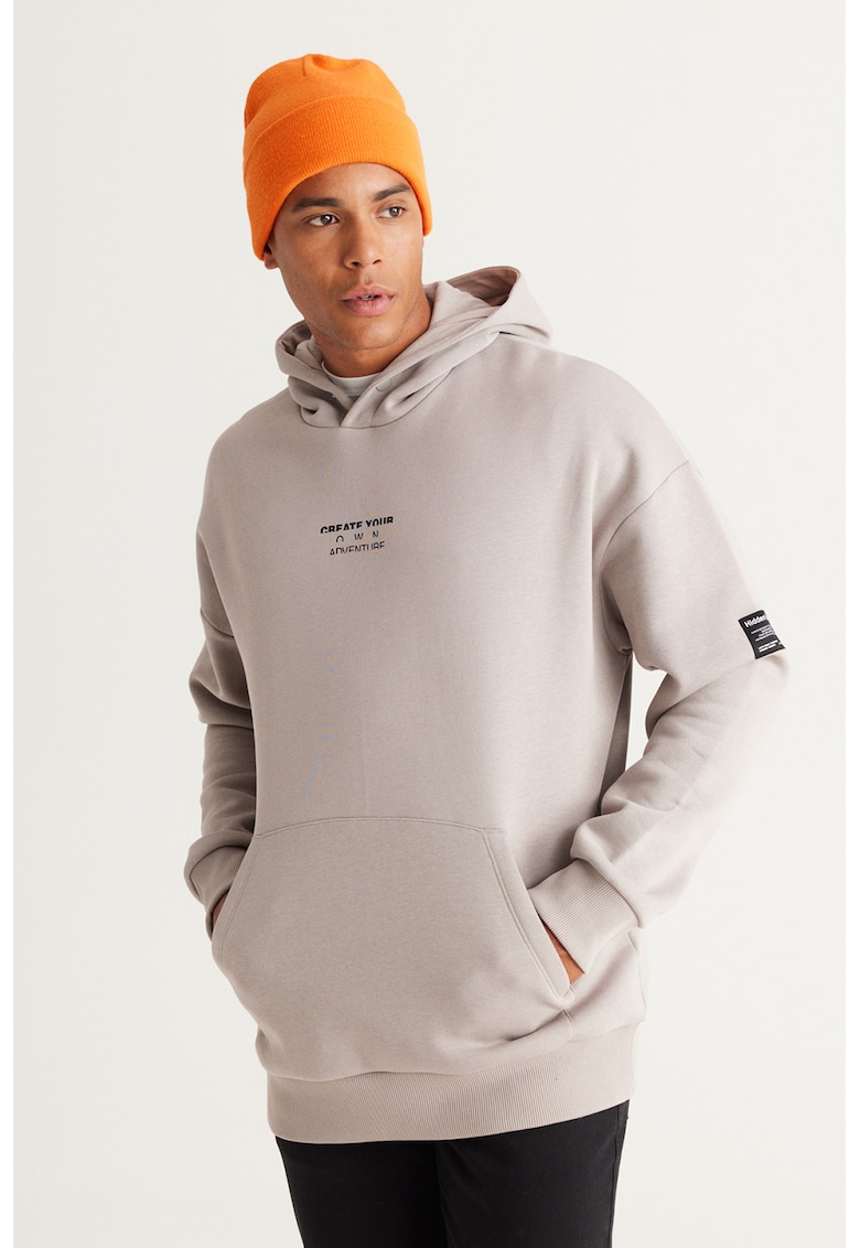 Hanorac supradimensionat cu buzunar kangaroo