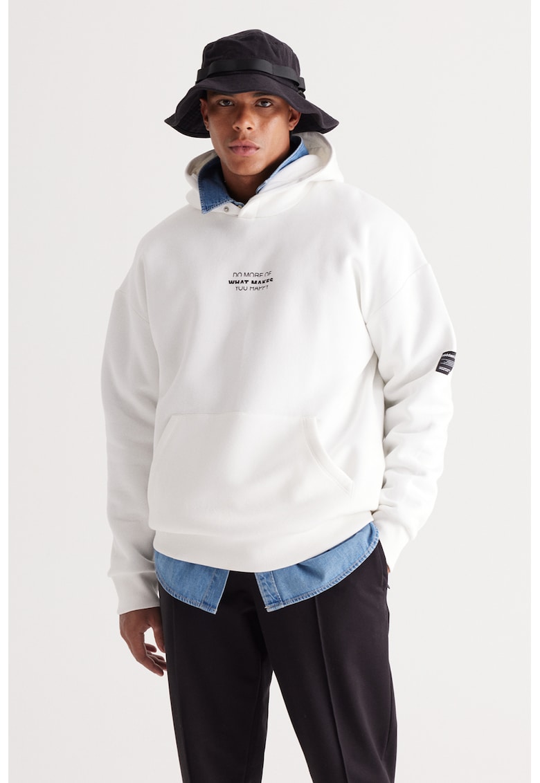 Hanorac supradimensionat cu buzunar kangaroo