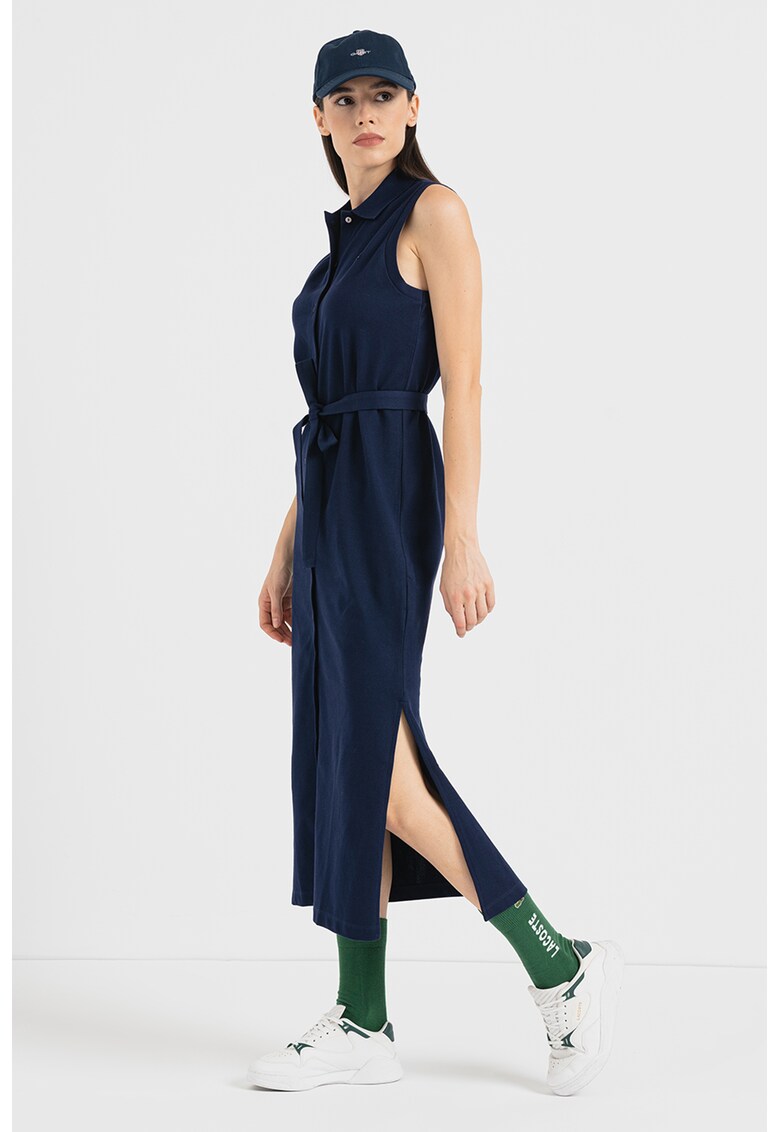 Rochie-camasa maxi cu slituri laterale - fara maneci