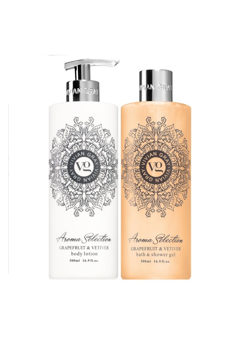 Set Lotiune de corp Aroma Selection Grapefruit & Vetiver - Unisex - 500 ml + Gel de dus - 500 ml