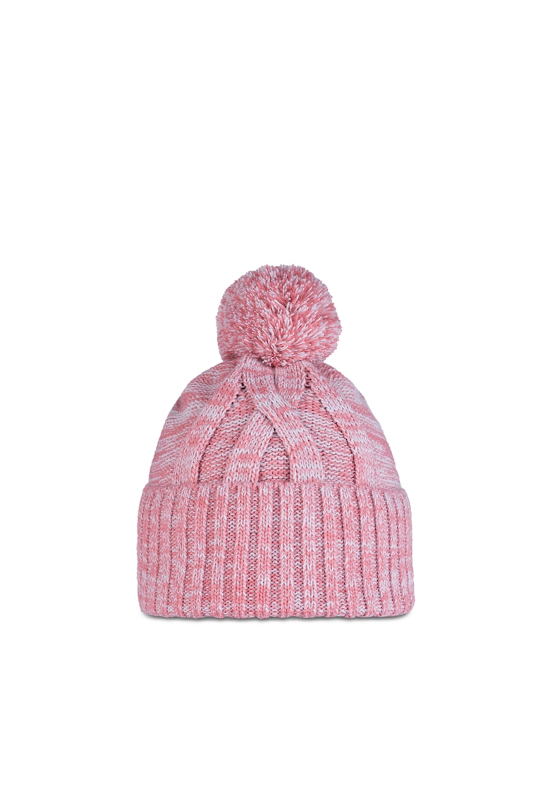 Caciula tricotata pol band - culoare roz pal - pentru juniori - marime universala