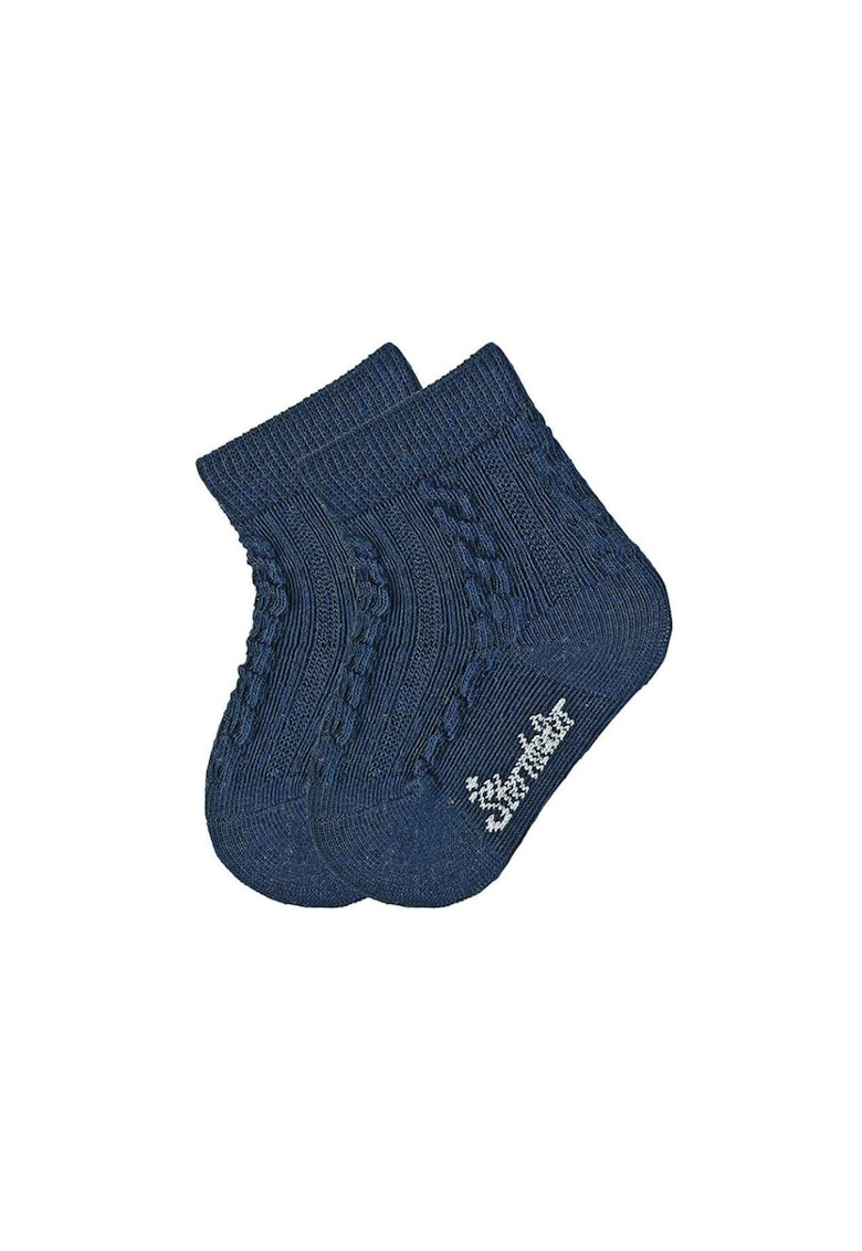 Sterntaler Set 2 perechi sosete copii - Bumbac/Poliamida/Elastan - Albastru/Alb - 17-18 cm