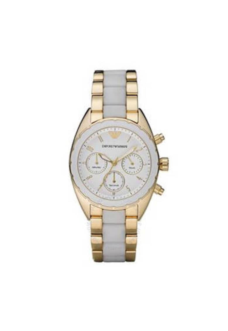 Ceas de dama -  Alb - Auriu