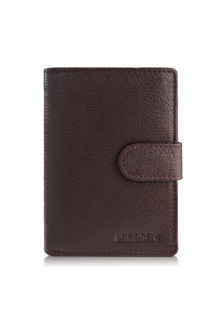 Portofel barbatesc - Brodrene - G-28 Hunter - Piele naturala - Maro