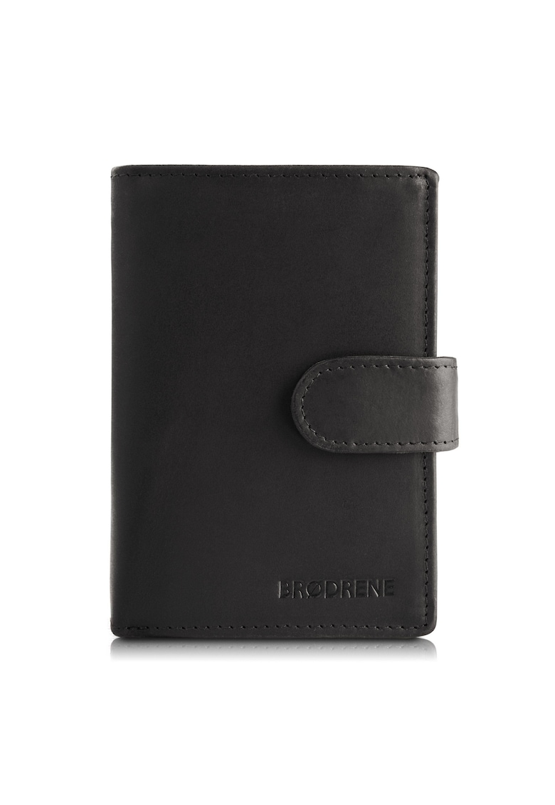 Portofel barbatesc - Brodrene - G-28 Hunter - Piele naturala - Negru