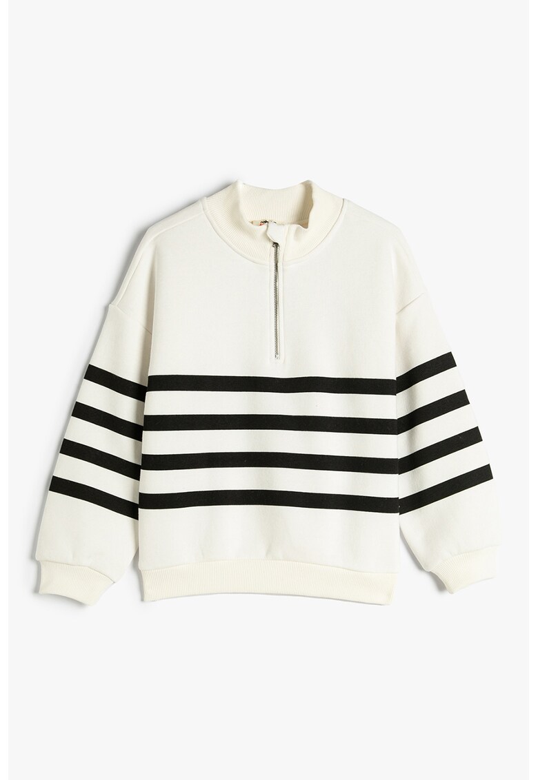 Bluza de trening din amestec de bumbac cu dungi