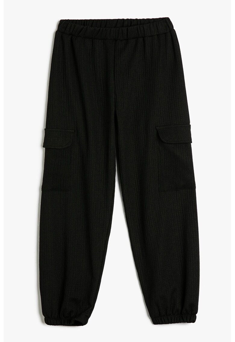 Pantaloni de trening cu striatii si talie elastica