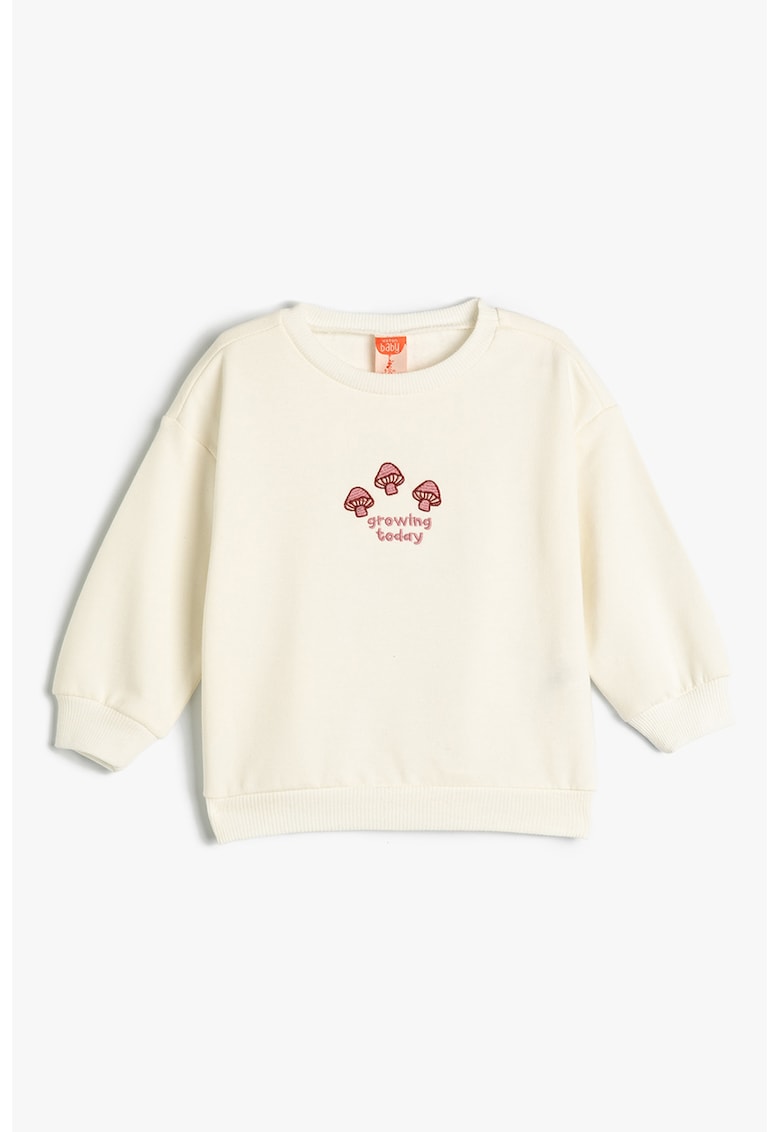 Bluza de trening din bumbac cu broderie