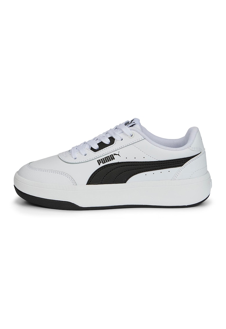 Pantofi sport din piele cu insertii din piele ecologica Tori - Alb/Negru