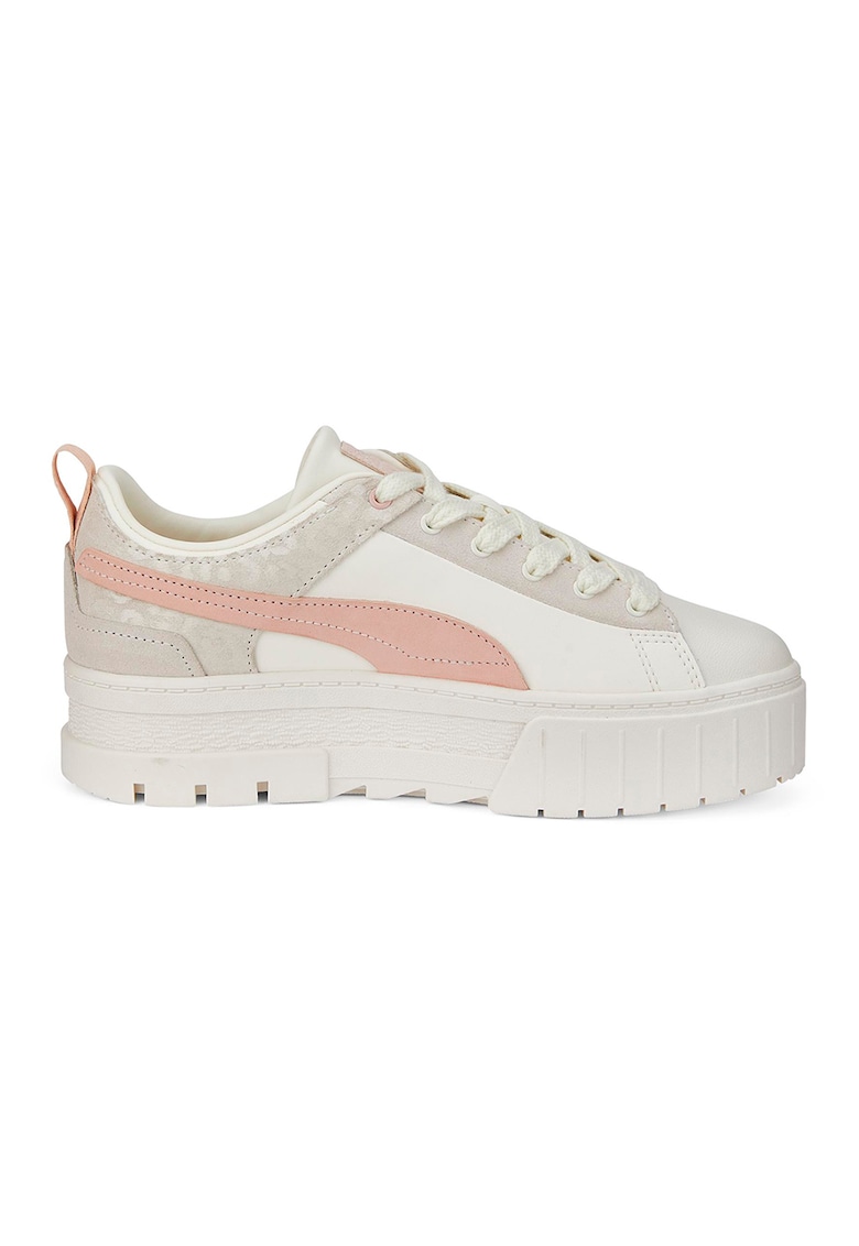 Pantofi sport flatform de piele si piele intoarsa Mayze Rare