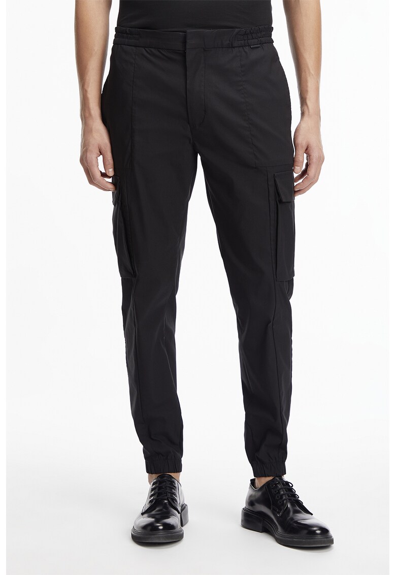 Pantaloni cargo cu talie medie