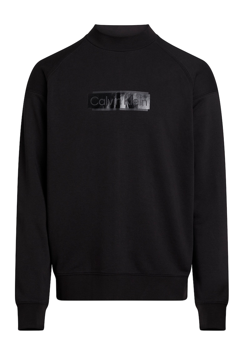 Bluza sport din amestec de bumbac si modal - Negru