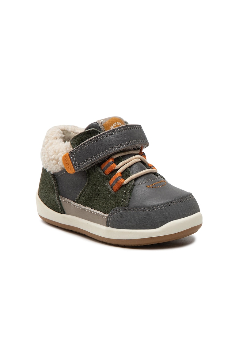 Pantofi sport baieti - 300831496 - Piele naturala - Khaki - Verde