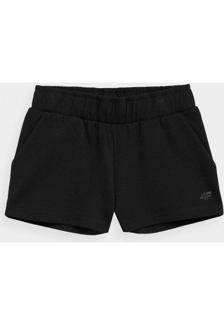 Pantaloni scurti copii -  Bumbac/Poliester - Negru - 158-154 cm